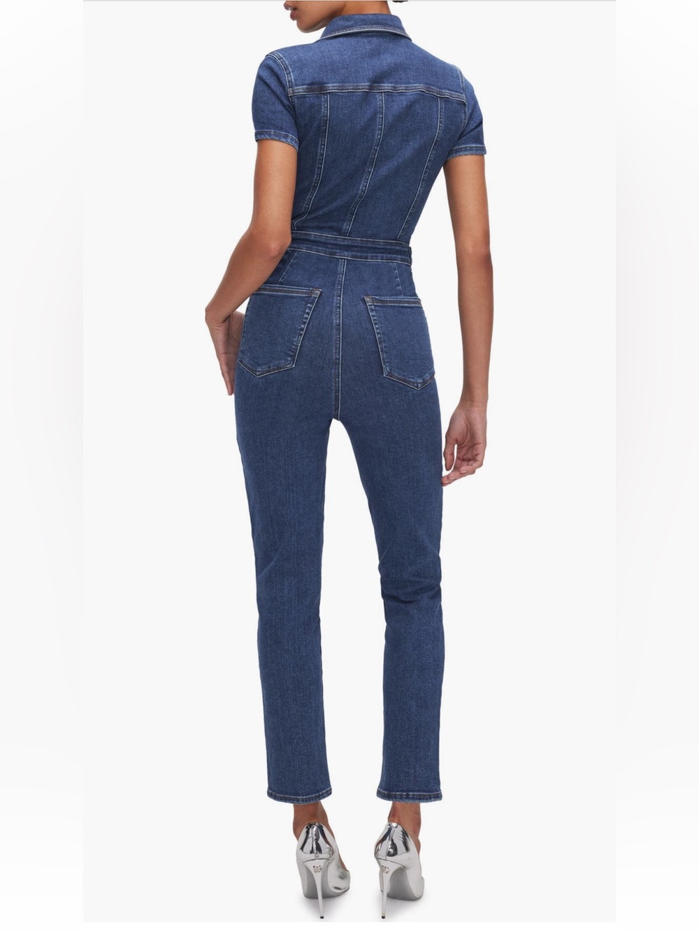 NWT Good American Fit For Success Denim Jumpsuit Sz XS - Picture 2 of 10